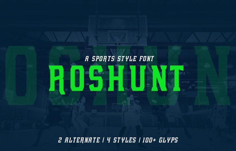 Roshunt – NFC Font Family Font Free Downlaod