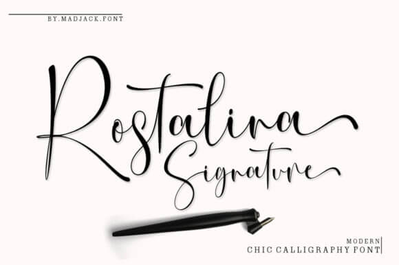 Rostalina Signature Font