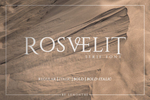 Rosvelit Ligature Serif Font Family