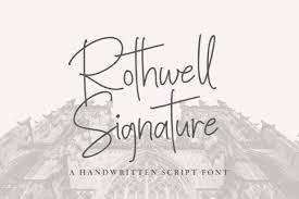 Rothwell Signature font