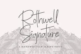 Rothwell Signature font