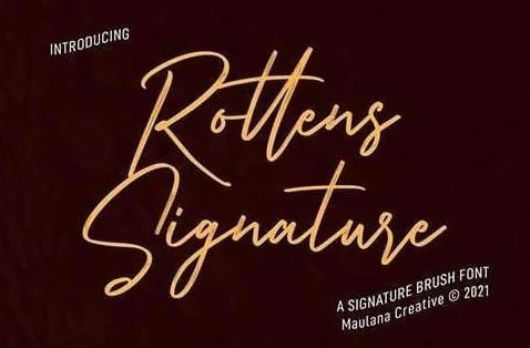 Rottens Signature Brush Font