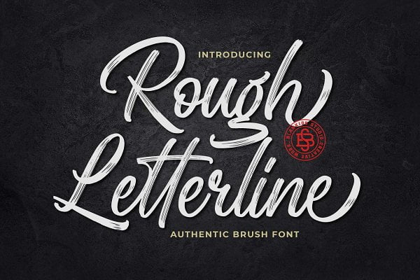 Rough Letterline Authentic Brush Font