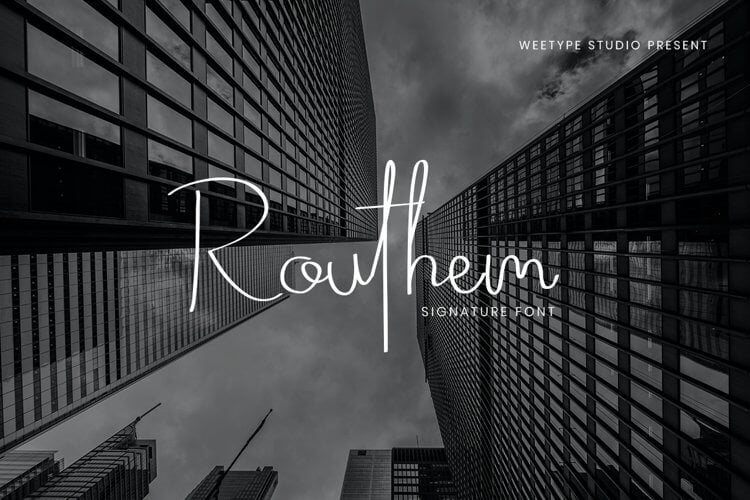 Routhem - Signature Font