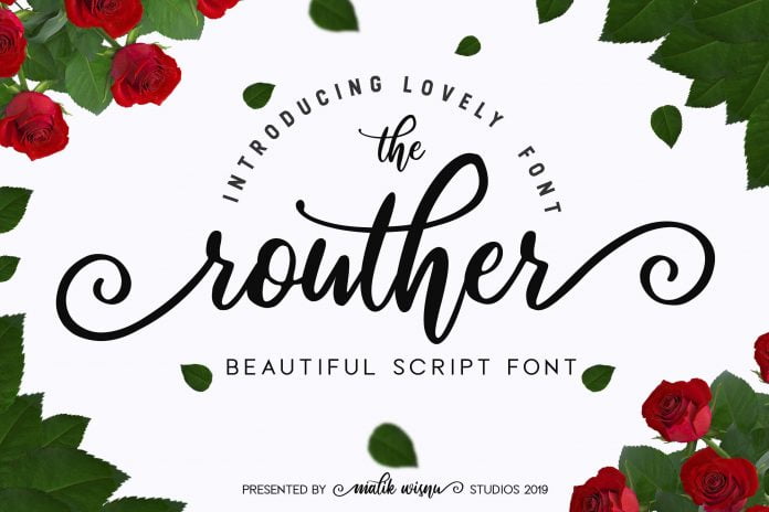 Routher - beautiful script font