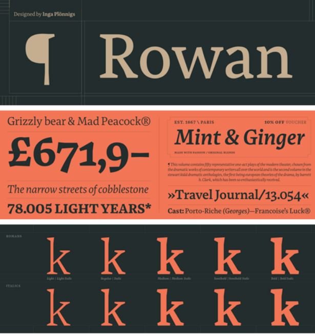 Rowan family Font