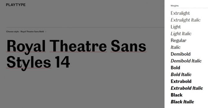 Royal Theatre Sans Font