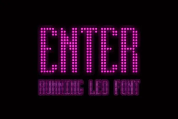 Running Led Font