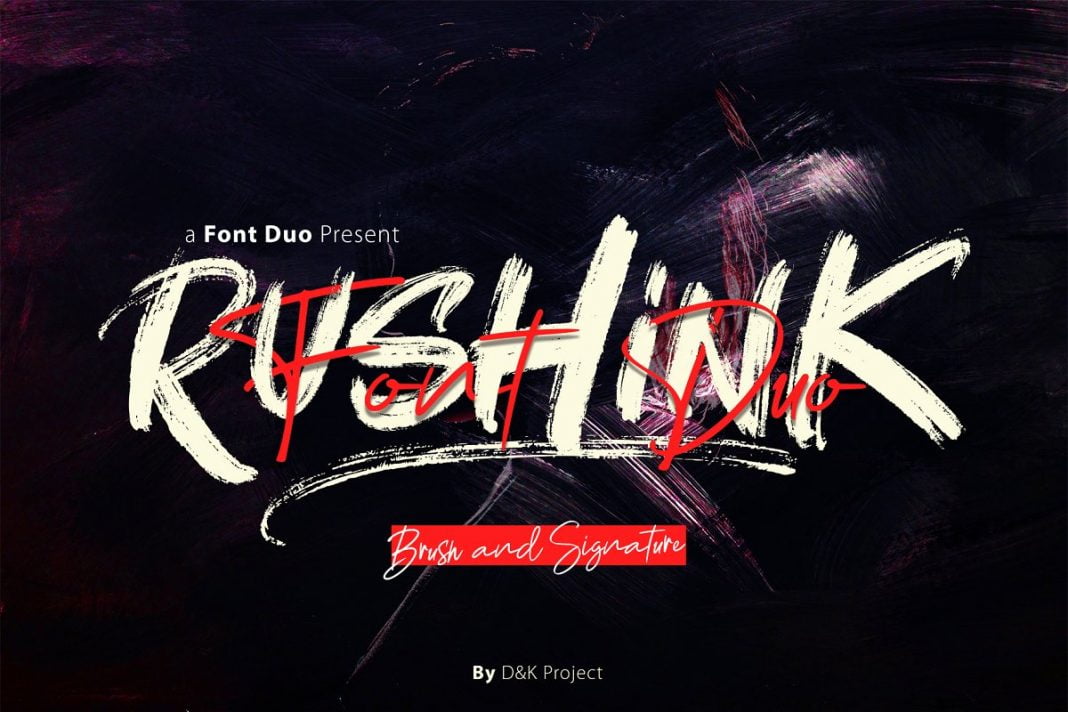 Rushink Font Duo - Brush and Signature