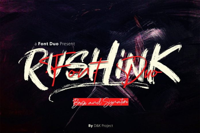 Rushink Font Duo - Brush and Signature