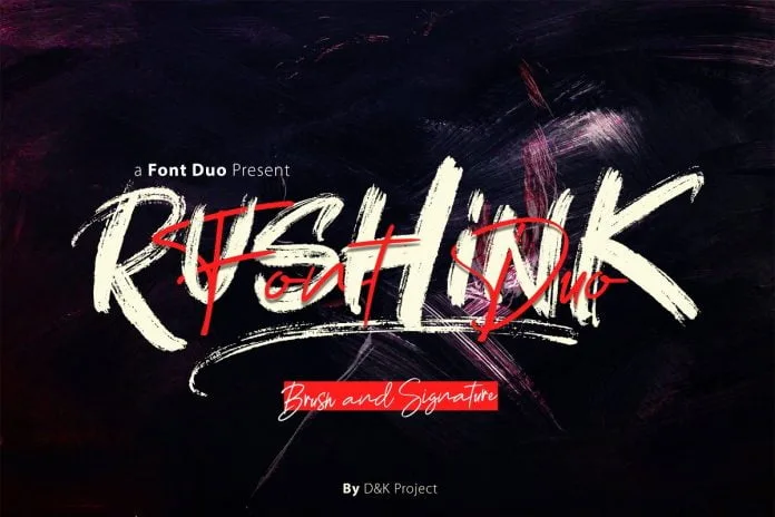 Rushink Font Duo - Brush and Signature