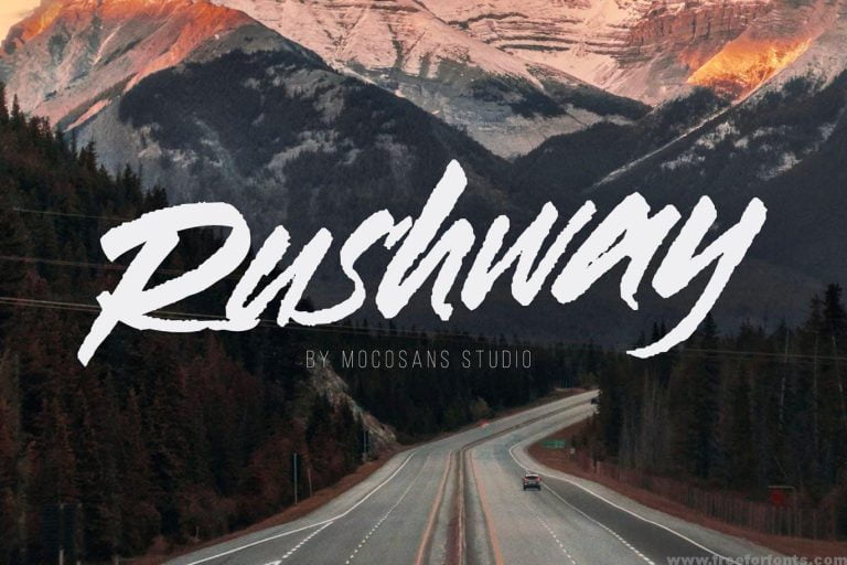 Rushway – Handwriting Display Font Free Downlaod