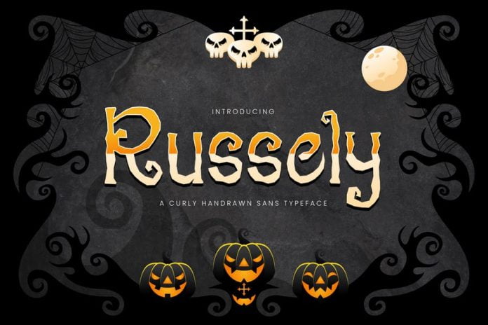 Russely - Curly Handrawn Halloween Font