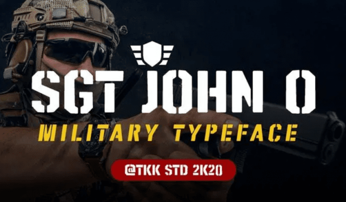SGT. Jhon O - Stencil army font