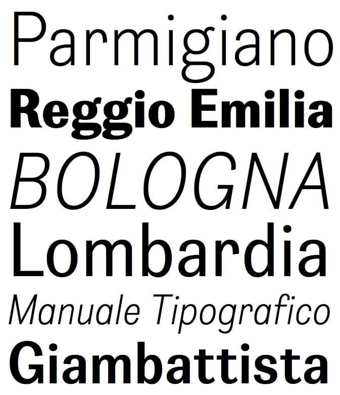 Parmigiano Sans Font