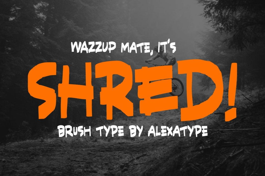 SHRED! - Aggressive Brush Font