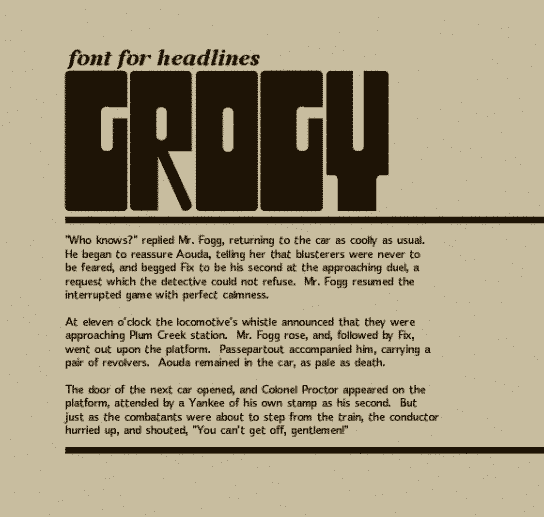 SS Grogy Groovy Typeface