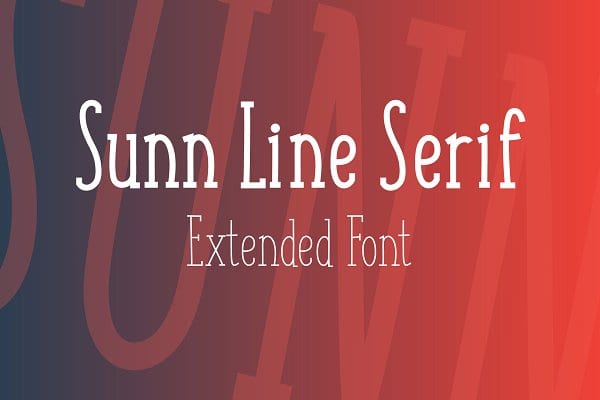 SUNN Line Serif Extended Font