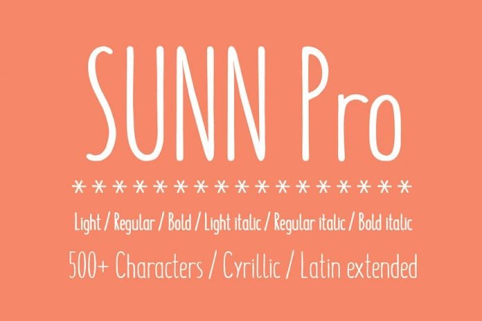 SUNN Pro - Handwriting Font