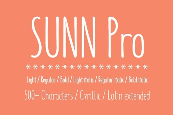 SUNN Pro - Handwriting Font