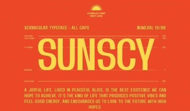 SUNSCY Font