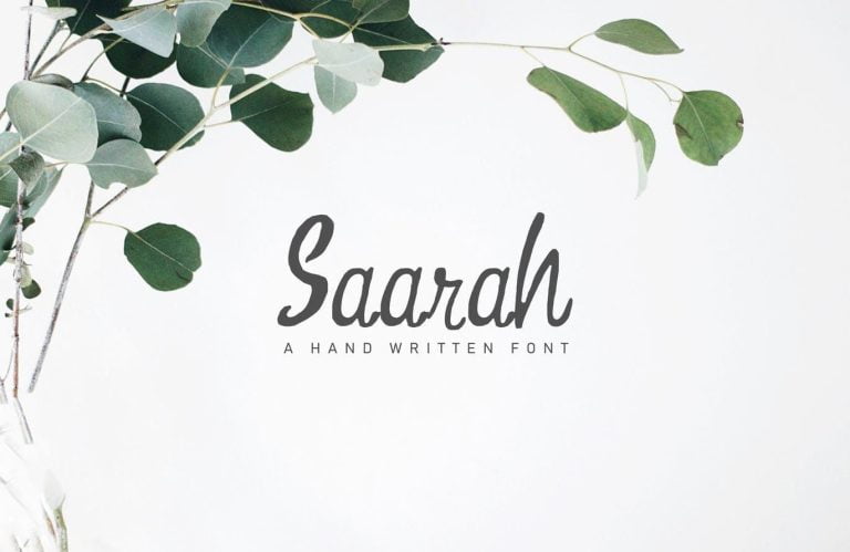 Saarah Fresh Handmade Font Free Download