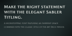 Sabler Titling Font