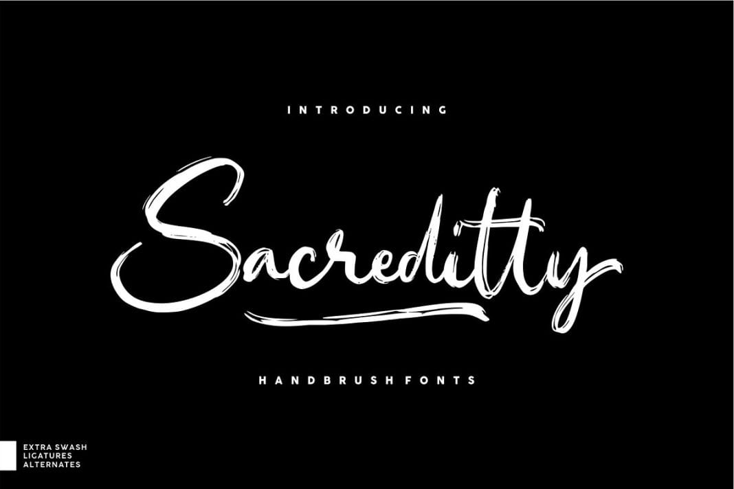 Sacreditty Handbrush Fonts