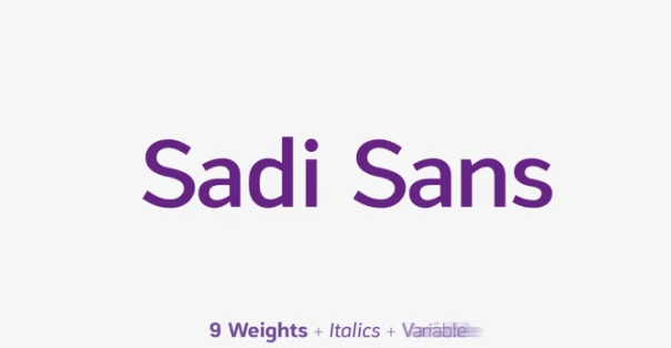 Sadi Sans Complete Family Font