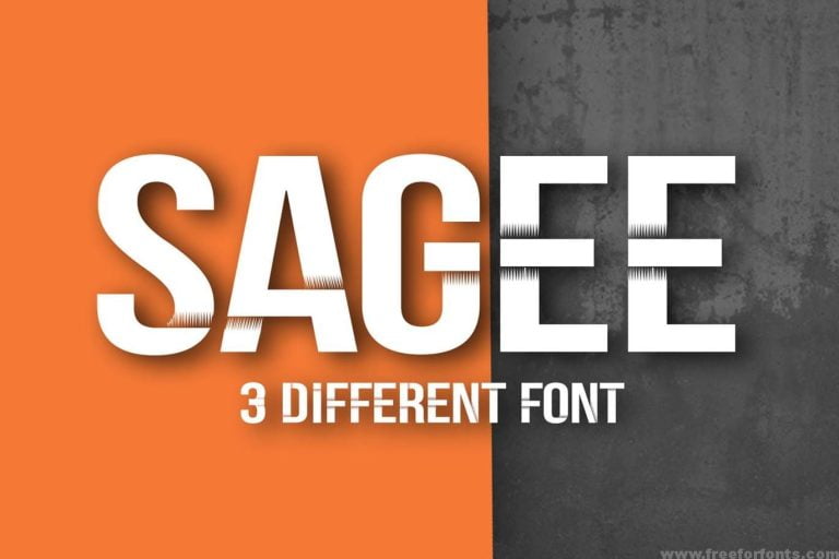 Sagee 3 Font Free Downlaod