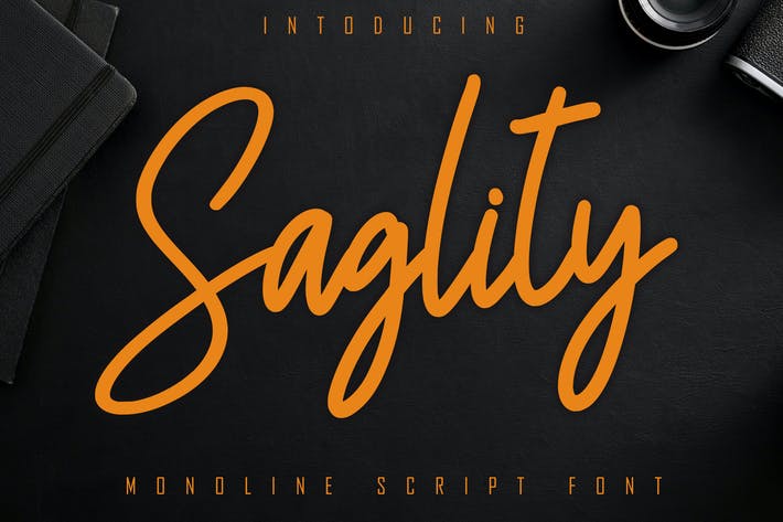 Saglity Monoline Script Font