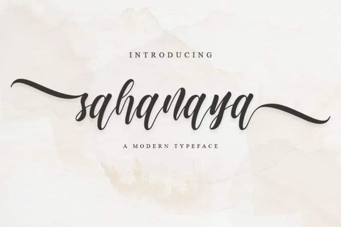 Sahanaya Script Font Sahanaya Script Font