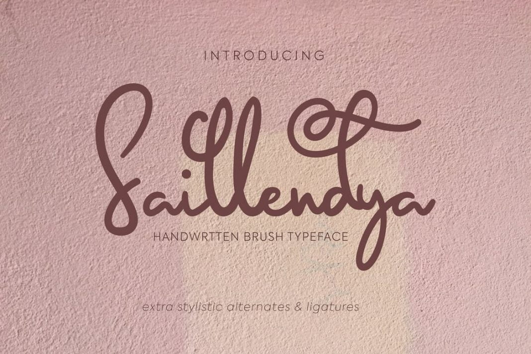 Saillendya Handwritten Brush Typeface