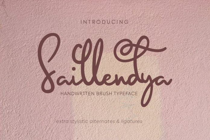 Saillendya Handwritten Brush Typeface