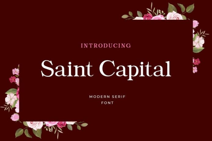 Saint Capital Modern Serif Typeface Font