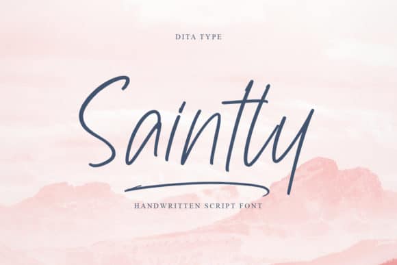Saintley - handwritten Font