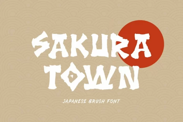 Sakura Town – Brush Typeface Font
