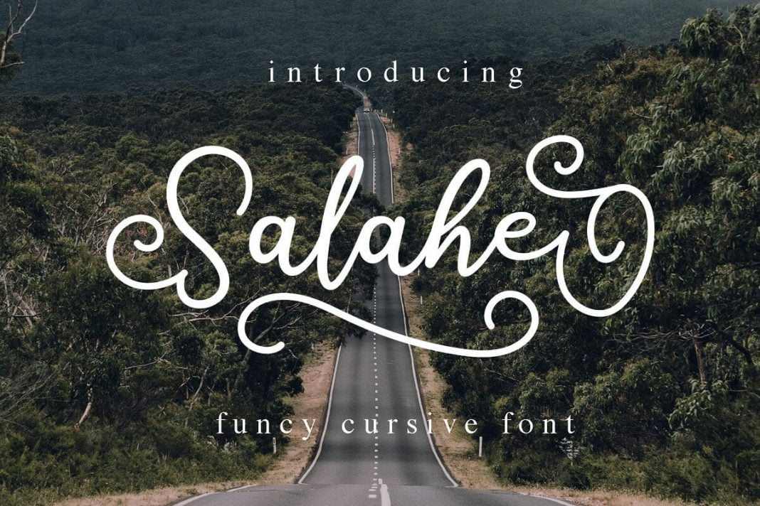 Salahe - a funcy cursive font