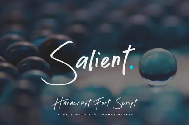 Salient Handmade Font Script