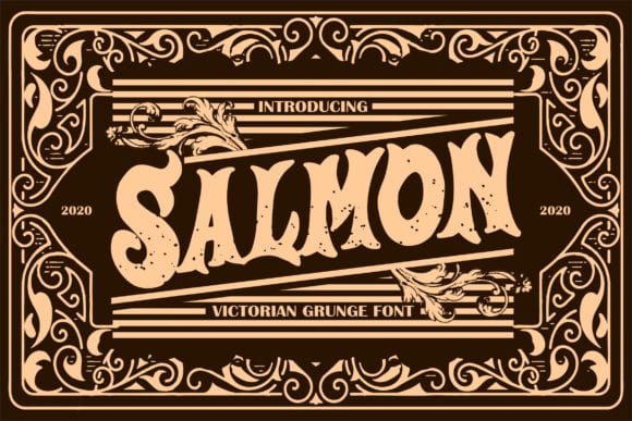 Salmon Victorian Grunge Font