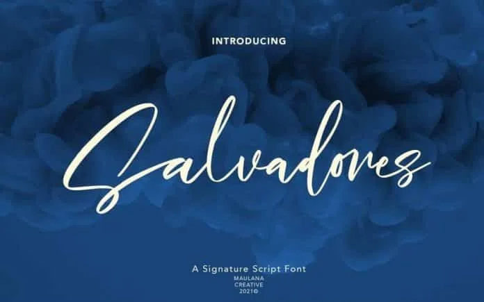 Salvadores Signature Script Font