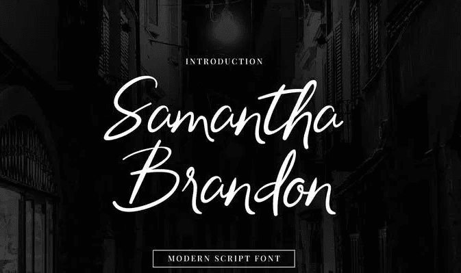 Samantha Brandon Handwritten Font