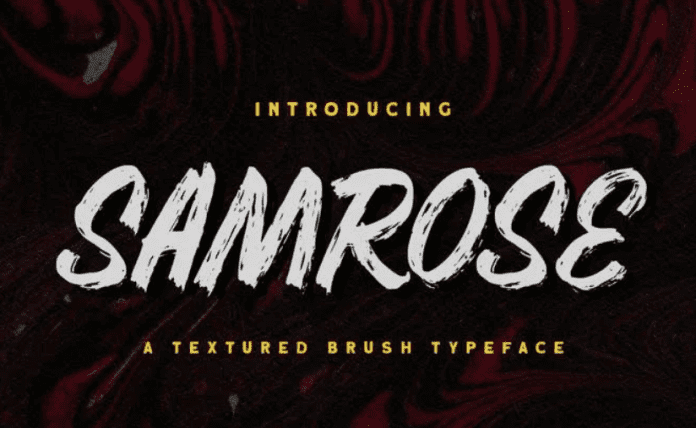 Samrose - Textured Brush Typeface