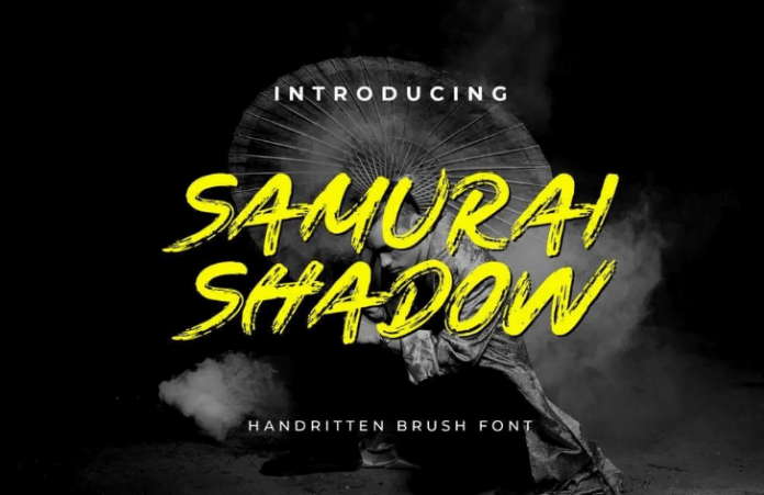 Samurai Shadow Brush Handwritten Font