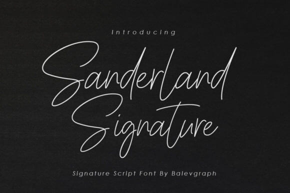Sanderland Signature Font