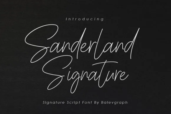 Sanderland Signature Font
