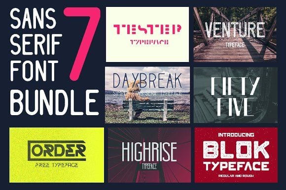 Sans Serif Font Bundle 7