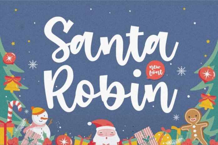 Santa Robin Display Font