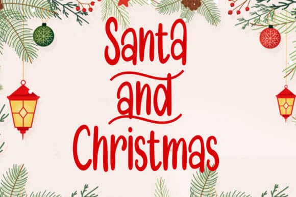 Santa and Christmas Font