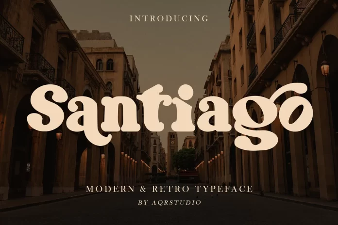 Santiago - Retro Typeface Font